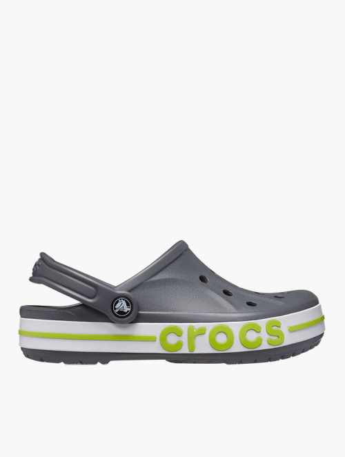 MyRunway | Shop Crocs Slate Grey & Lime Punch Bayaband Clogs for